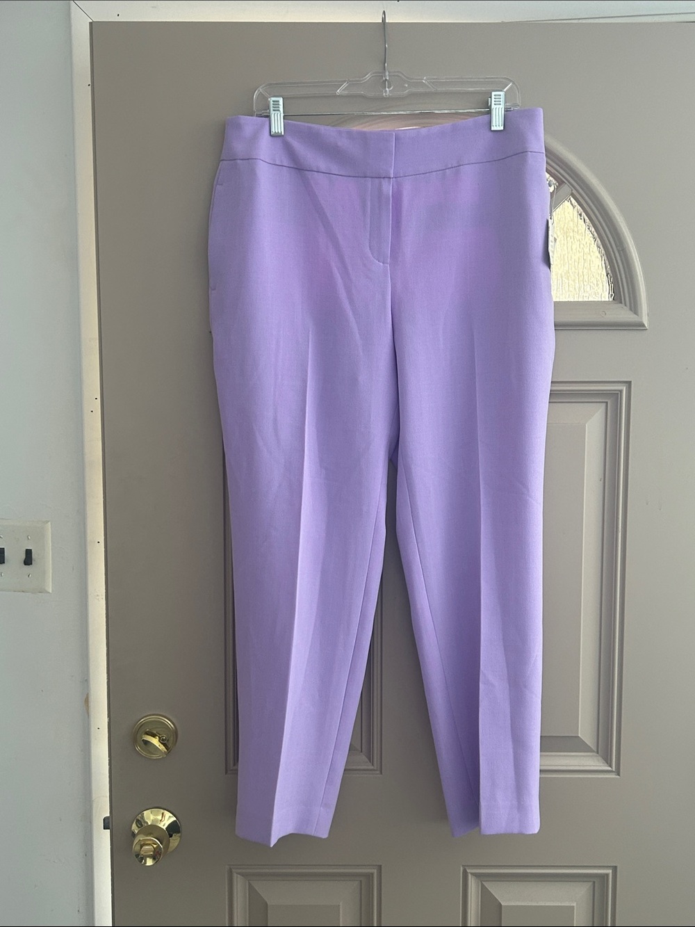 Kasper Lavender Straight-Leg Dress Trousers